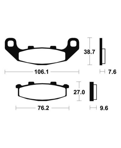 Plaquettes de frein TECNIUM Performance metal fritte - MF115 MF115