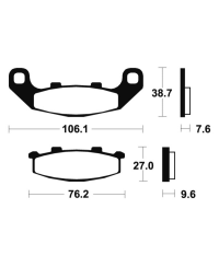 Plaquettes de frein TECNIUM Performance metal fritte - MF115 MF115