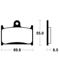 Plaquettes de frein TECNIUM Performance metal fritte - MF124 MF124