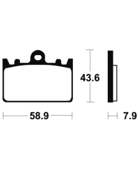 Plaquettes de frein TECNIUM Performance metal fritte - MF166 MF166