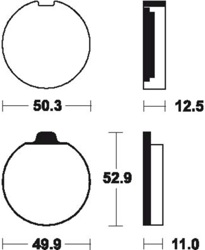 Plaquettes de frein TECNIUM route organique - MA11 MA11