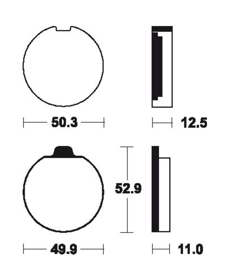 Plaquettes de frein TECNIUM route organique - MA11 MA11