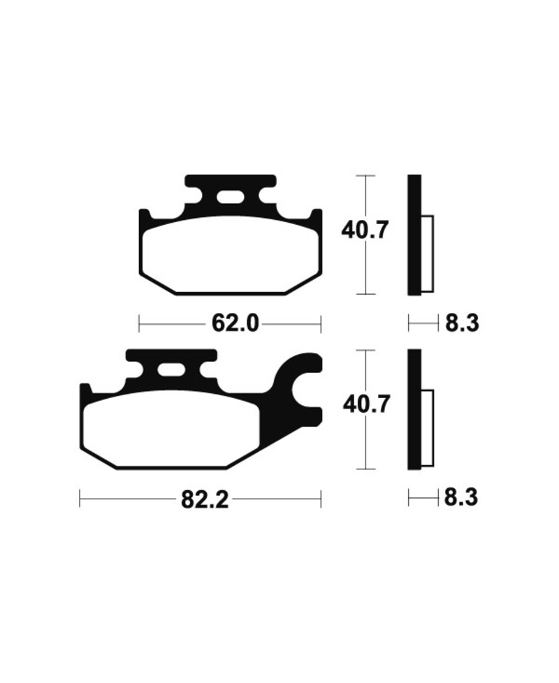 Plaquettes de frein TECNIUM MX/Quad metal fritte - MO335 MO335