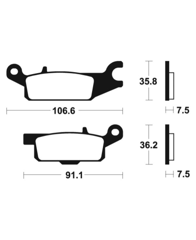 Plaquettes de frein TECNIUM MX/Quad metal fritte - MO350 MO350
