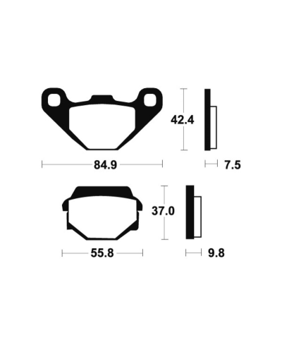 Plaquettes de frein TECNIUM MX/Quad metal fritte - MO86 MO86