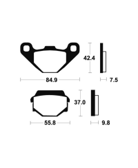 Plaquettes de frein TECNIUM MX/Quad metal fritte - MO86 MO86