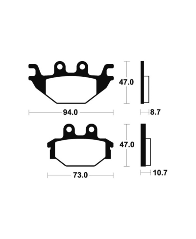 Plaquettes de frein TECNIUM route organique - MA310 MA310