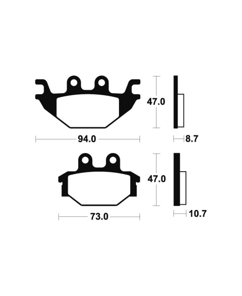 Plaquettes de frein TECNIUM route organique - MA310 MA310