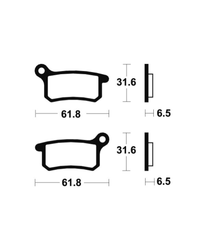 Plaquettes de frein TECNIUM Racing MX/Quad metal fritte - MOR283 MOR283