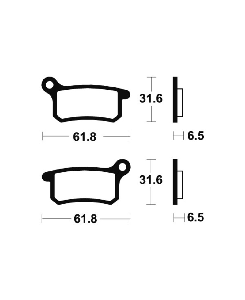 Plaquettes de frein TECNIUM Racing MX/Quad metal fritte - MOR283 MOR283