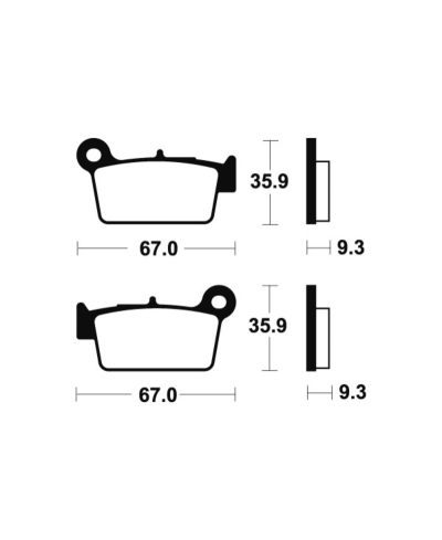 Plaquettes de frein TECNIUM Racing MX/Quad metal fritte - MOR290 MOR290