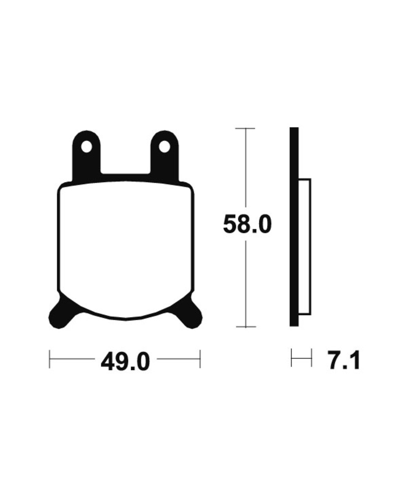 Plaquettes de frein TECNIUM route organique - MA60 MA60