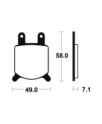 Plaquettes de frein TECNIUM route organique - MA60 MA60