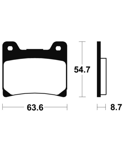 Plaquettes de frein TECNIUM Performance metal fritte - MR55 MR55