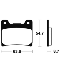 Plaquettes de frein TECNIUM Performance metal fritte - MR55 MR55