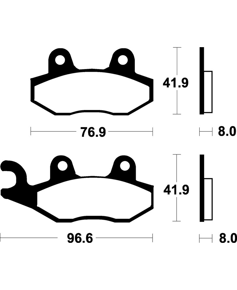 Plaquettes de frein TECNIUM Scooter organique - ME111 ME111