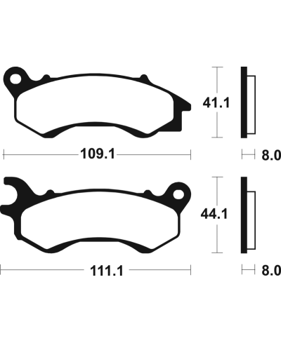 Plaquettes de frein TECNIUM Scooter organique - ME373 ME373