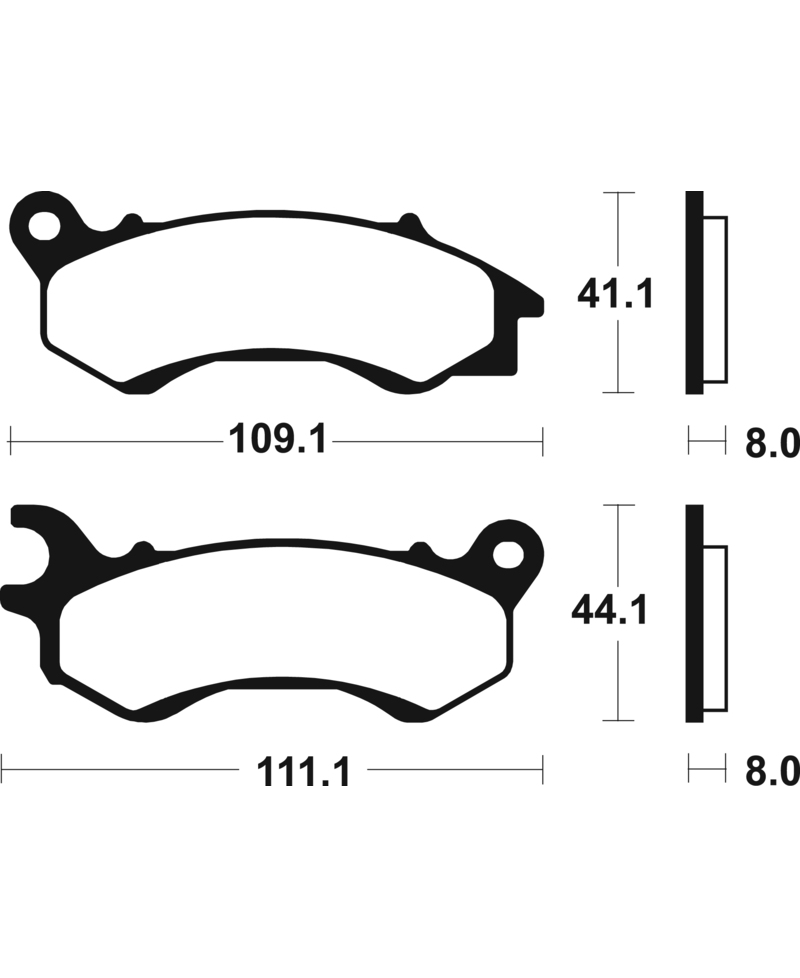 Plaquettes de frein TECNIUM Scooter organique - ME373 ME373