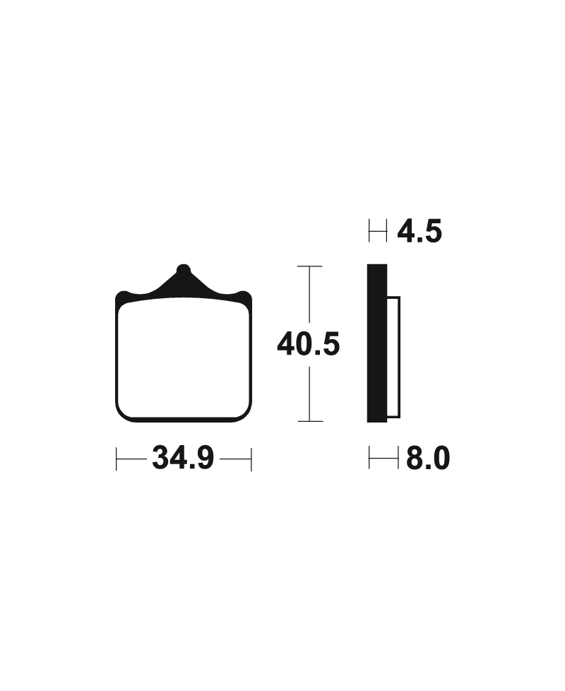 Plaquettes de frein TECNIUM metal fritte - MTR370 MTR370