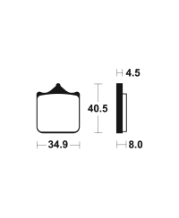 Plaquettes de frein TECNIUM metal fritte - MTR370 MTR370