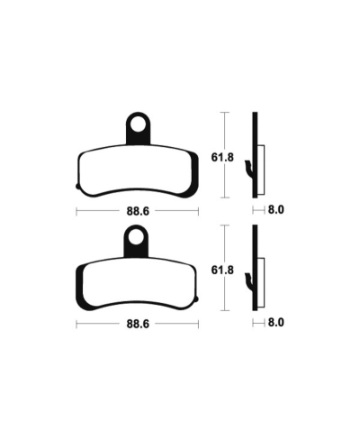 Plaquettes de frein TECNIUM Performance metal fritte - MF353 MF353
