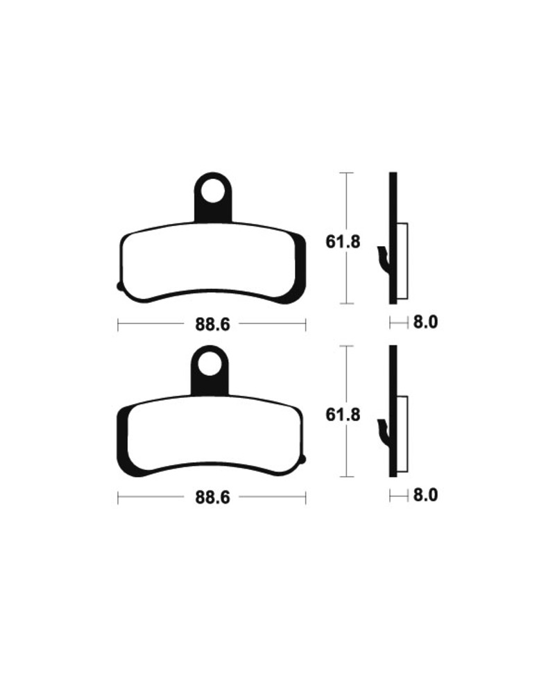 Plaquettes de frein TECNIUM Performance metal fritte - MF353 MF353