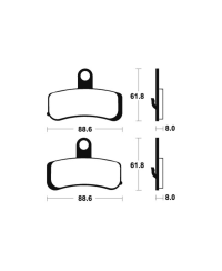 Plaquettes de frein TECNIUM Performance metal fritte - MF353 MF353