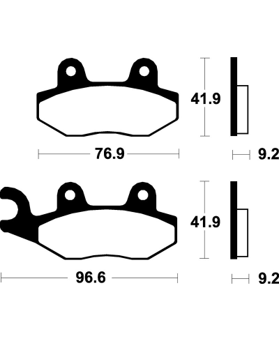 Plaquettes de frein TECNIUM Scooter organique - ME213 ME213
