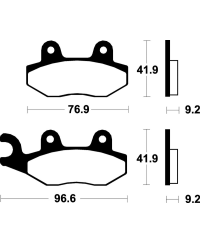 Plaquettes de frein TECNIUM Scooter organique - ME213 ME213