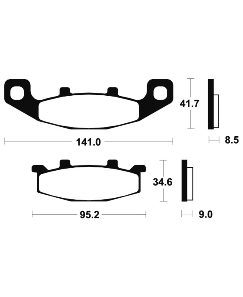 Plaquettes de frein TECNIUM Performance metal fritte - MR97 MR97