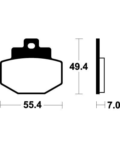 Plaquettes de frein TECNIUM Scooter organique - ME272 ME272