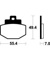 Plaquettes de frein TECNIUM Scooter organique - ME272 ME272
