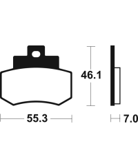 Plaquettes de frein TECNIUM Scooter organique - ME276 ME276