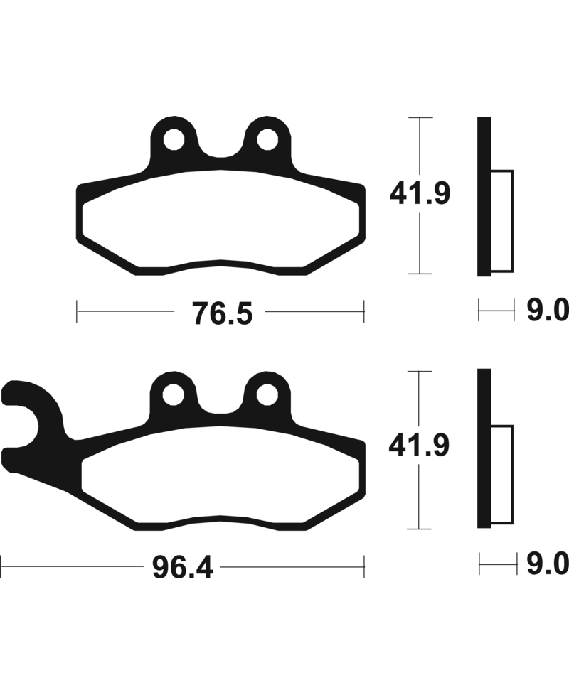 Plaquettes de frein TECNIUM Scooter organique - ME286 ME286