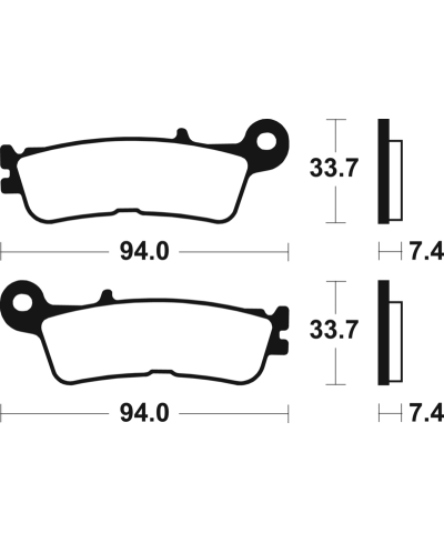 Plaquettes de frein TECNIUM MX/Quad metal fritte - MO465 MO465