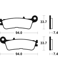 Plaquettes de frein TECNIUM MX/Quad metal fritte - MO465 MO465