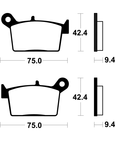 Plaquettes de frein TECNIUM metal fritte - MA498 MA498