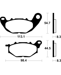 Plaquettes de frein TECNIUM scooter organique - ME431 ME431