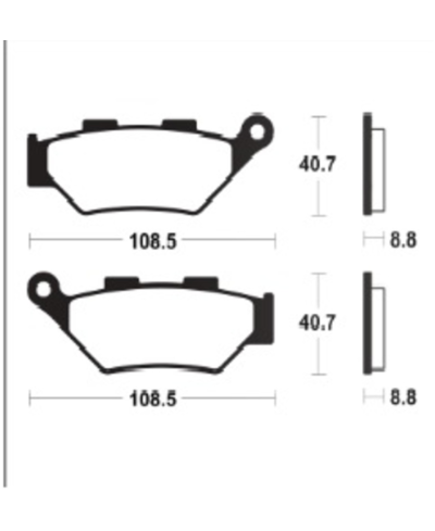 Plaquettes de frein TECNIUM metal fritte - MF483 MF483