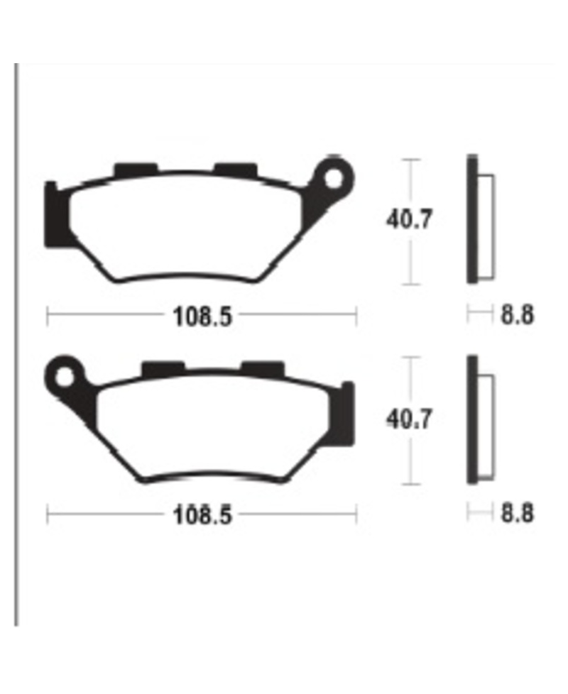 Plaquettes de frein TECNIUM metal fritte - MF483 MF483
