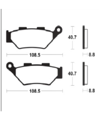 Plaquettes de frein TECNIUM metal fritte - MF483 MF483
