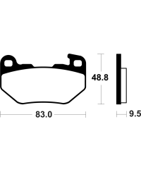 Plaquettes de frein TECNIUM metal fritte - MR493 MR493