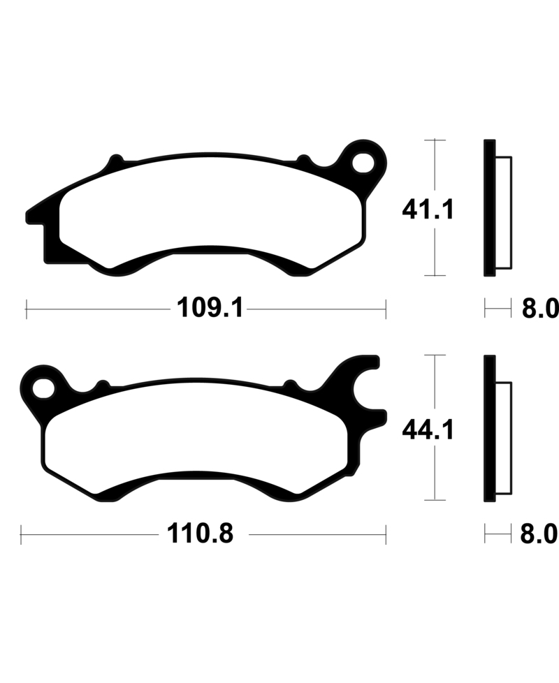 Plaquettes de frein TECNIUM scooter organique - ME469 ME469