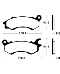 Plaquettes de frein TECNIUM scooter organique - ME469 ME469