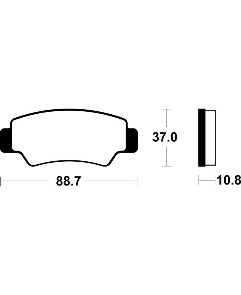 Plaquettes de frein TECNIUM metal fritte - MO4487 MO4487