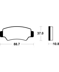 Plaquettes de frein TECNIUM metal fritte - MO4487 MO4487