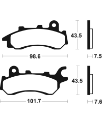 Plaquettes de frein TECNIUM - MA458 MA458