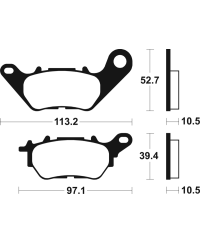 Plaquettes de frein TECNIUM scooter organique - ME432 ME432