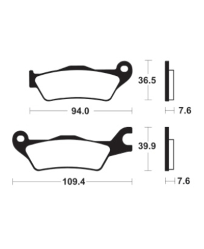 Plaquettes de frein TECNIUM - MA451 MA451