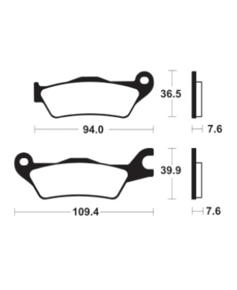 Plaquettes de frein TECNIUM - MA451 MA451